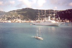 Cruise ship at Saint Thomas - Carribean. More of this at the Carribean and the Cruise page